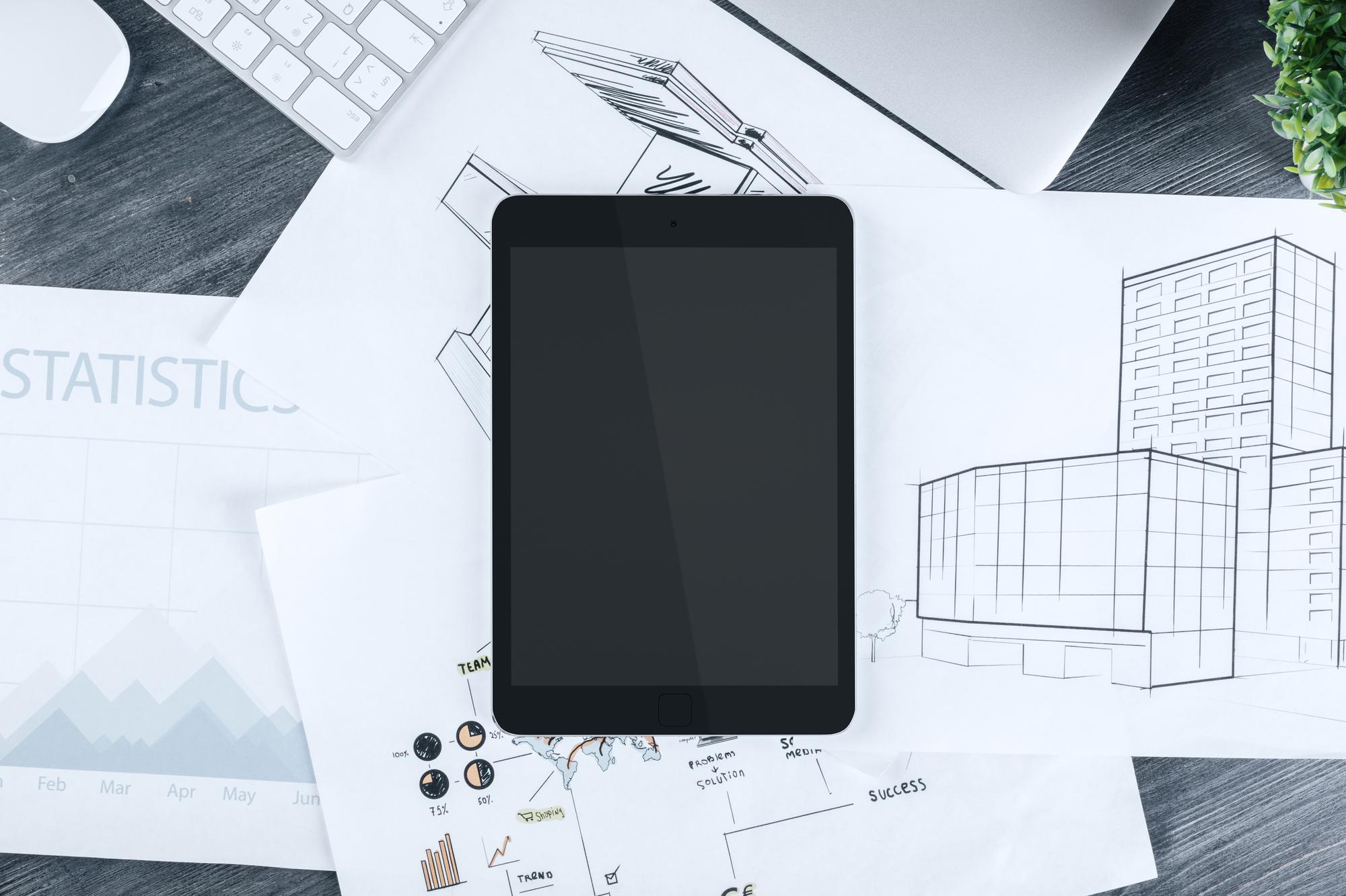 Plan arhitectural și schițe digitale